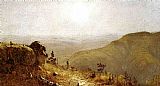 Mountain Canvas Paintings - Study for 'The View from South Mountain, in the Catskills'